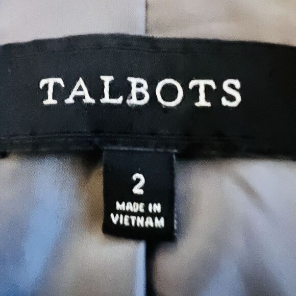 Talbots Charcoal Gray Single Button Wool Blend Womens Blazer Size 2 - Picture 8 of 9